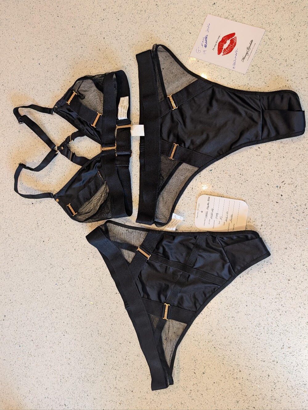 Rare Honey Birdette samples Bralette XS and thongs XS